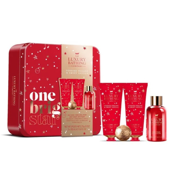 The Luxury Bathing Company Gift Set in a Tin Can ( Praline & Vanilla ) - kūno priežiūros davanų