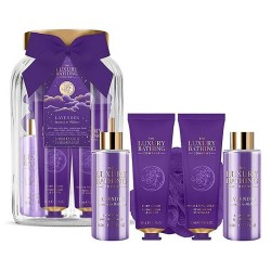 The Luxury Bathing Company Body Care Gift Set in a Glass Jar ( Lavender ) - kūno priežiūros dovanų