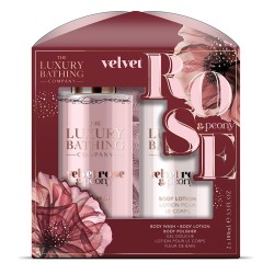 The Luxury Bathing Company Dárková sada s mycí houbou ( Růže & Pivoňka