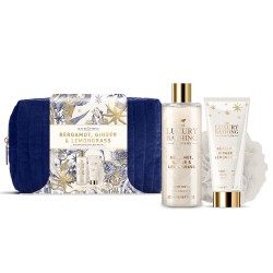 The Luxury Bathing Company Body Care Gift Set in a Cometic Bag ( Bergamot, Ginger & Lemongrass ) -