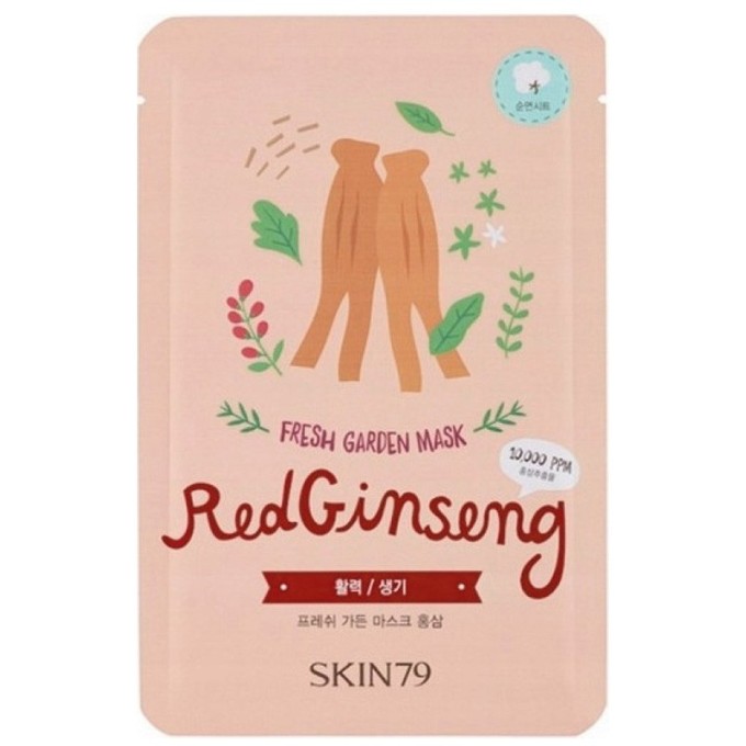 skin79 Red Ginseng Fresh Garden Mask - lakštinė kaukė, 23 g