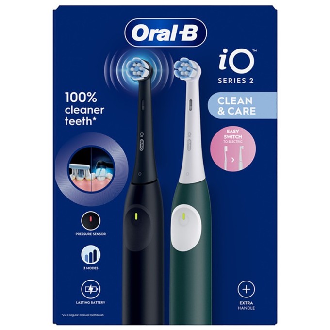 Oral B iO2 Series Duo Pack Night Black/Forest Green - Elektrický zubní