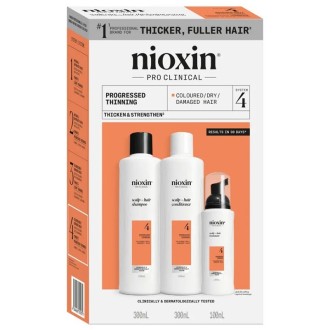 Nioxin System 4 Scalp & Hair Care Set - rinkinys skirtas dažytiems, sausiems ir pažeistiems plaukams