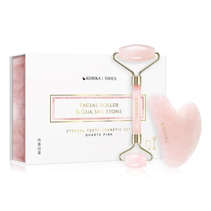 KORIKA Gift set of rollers and Gua Sha Eternal Youth - dovanų rinkinys veido masažui