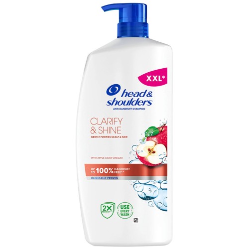 Head & Shoulders Clarify & Shine Anti-Dandruff Shampoo - šampūnas nuo pleiskanų, 800 ml