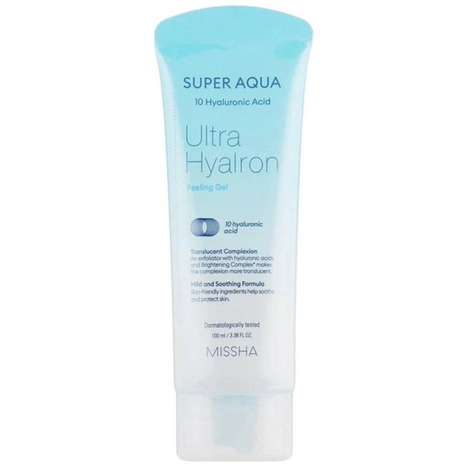 Missha Super Aqua Ultra Hyalron Peeling Gel - šveičiamasis veido odos gelis, 100 ml