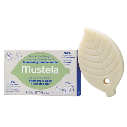 Mustela Shampoo & Body Cleansing Bar - kietasis muilas, 75 ml