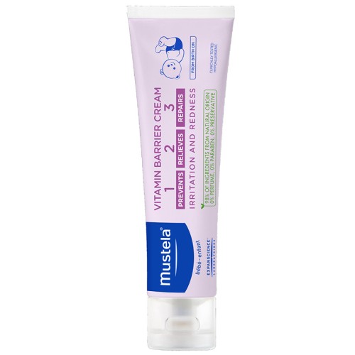 Mustela Bébé Vitamin Barrier Cream - kūdikių kremas, 150 ml