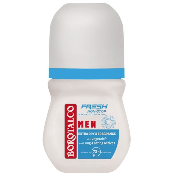 Borotalco Men Fresh Oceanic Woods Deo Roll On - rutulinis dezodorantas, 50 ml