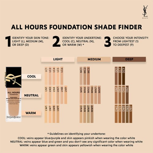 Yves Saint Laurent All Hours Foundation - makiažo pagrindas, 25 ml - LC5