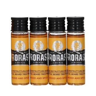 Proraso Wood & Spice Hot Oil Beard Treatment - restruktūrizuojantis barzdos aliejus, 4 x 17 ml (68 2