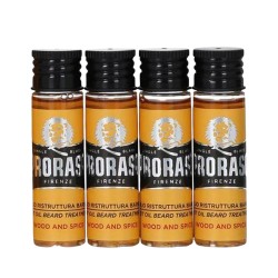 Proraso Wood & Spice Hot Oil Beard Treatment - restruktūrizuojantis barzdos aliejus, 4 x 17 ml (68