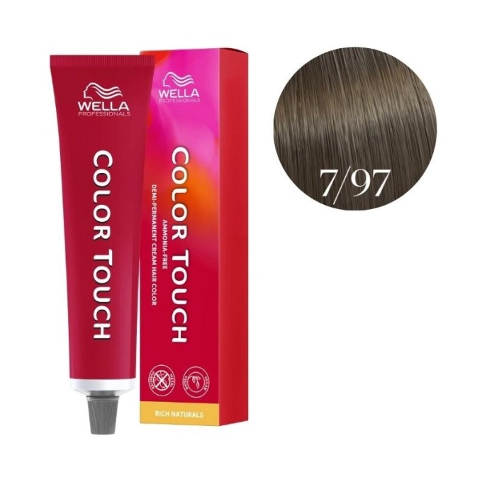 Wella Professional Color Touch Rich Naturals - plaukų dažai, 60 ml - 7/97