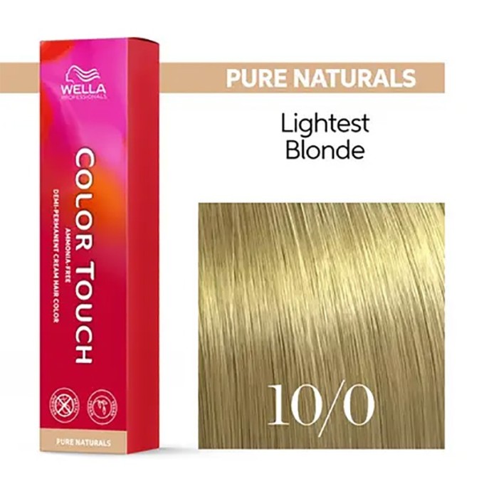 Wella Professional Color Touch Pure Naturals - plaukų dažai, 60 ml - 10/0