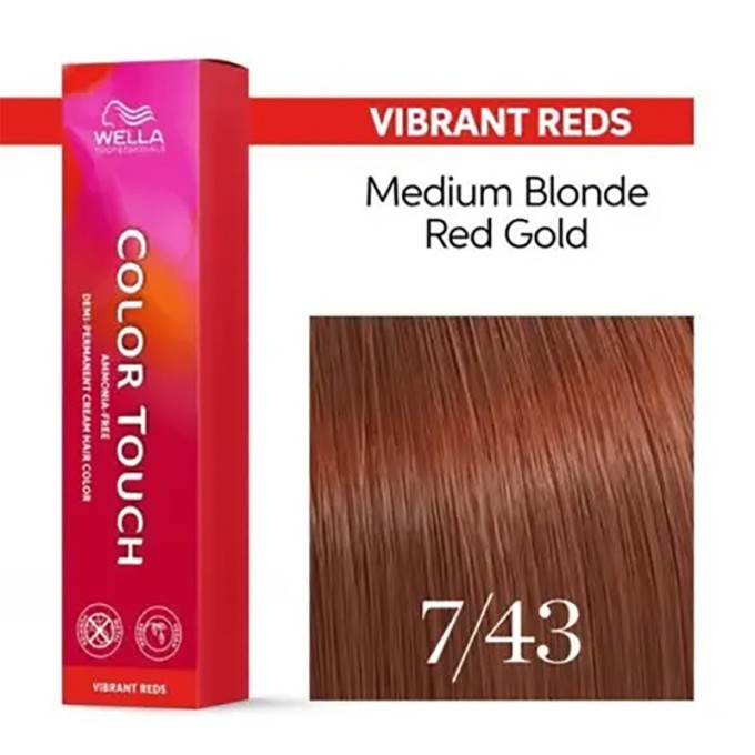 Wella Professional Color Touch Vibrant Reds - plaukų dažai, 60 ml - 7/43