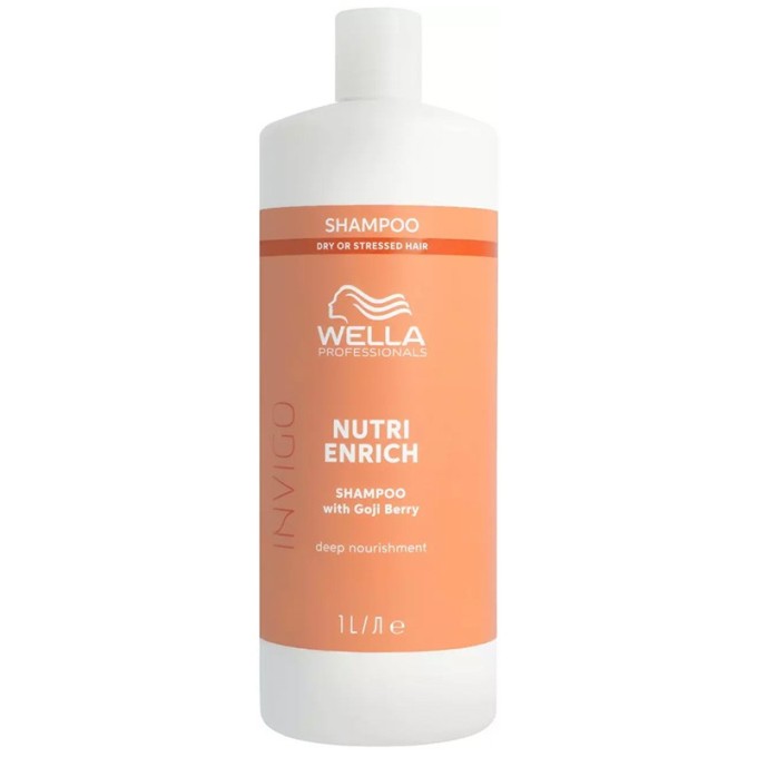 Wella Professionals Invigo Nutri-Enrich Shampoo - šampūnas sausiems ir pažeistiems plaukams, 1000 ml