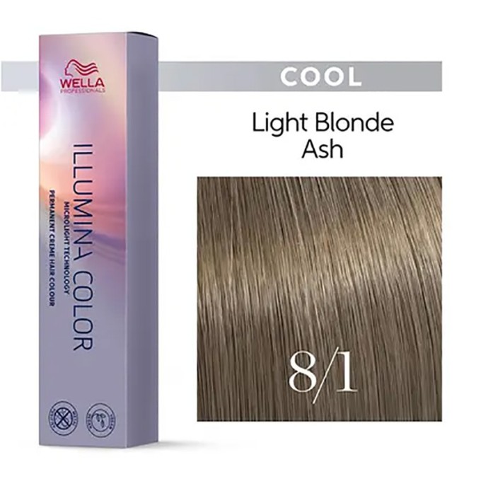 Wella Professional Illumina Color - plaukų dažai, 60 ml - 8/1