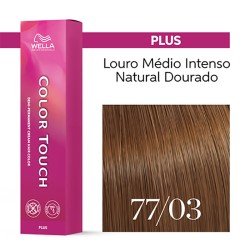 Wella Professional Color Touch Plus - plaukų dažai, 60 ml - 77/03