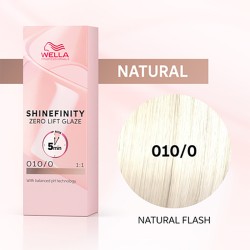 Wella Professional Shinefinity Zero Lift Glaze - plaukų dažai, 60 ml - 010/0 Natural Flash