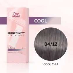 Wella Professional Shinefinity Zero Lift Glaze - plaukų dažai, 60 ml - 04/12 Cool Chia
