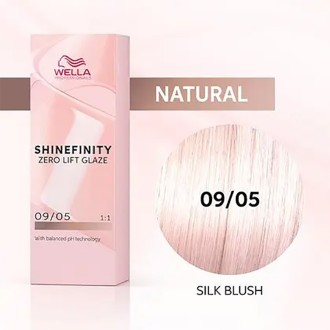 Wella Professional Shinefinity Zero Lift Glaze - plaukų dažai, 60 ml - 09/05 Silk Blush