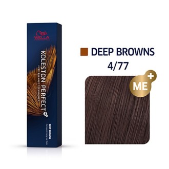 Wella Professional Koleston Perfect ME + Deep Browns - plaukų dažai, 60 ml - 4/77