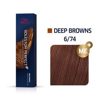 Wella Professional Koleston Perfect ME + Deep Browns - plaukų dažai, 60 ml - 6/74