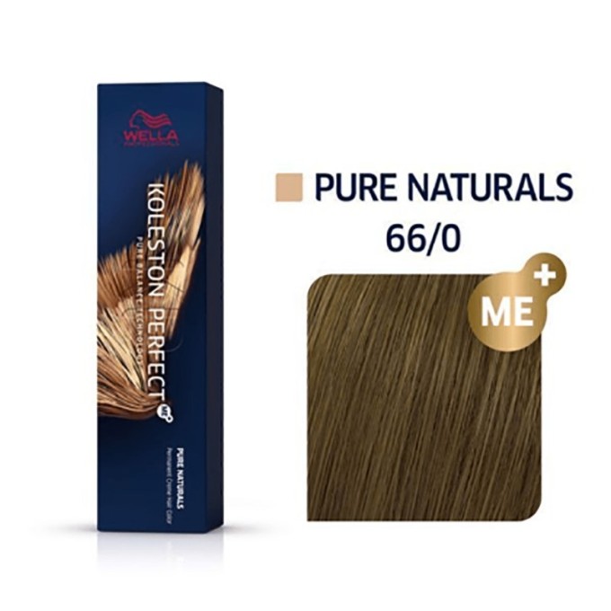 Wella Professional Koleston Perfect ME + Pure Naturals - plaukų dažai, 60 ml - 66/0