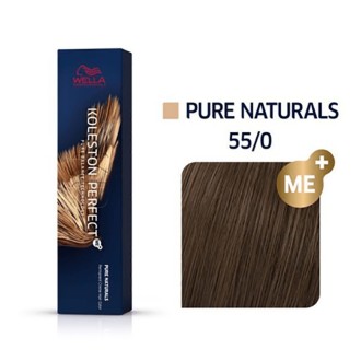Wella Professional Koleston Perfect ME + Pure Naturals - ilgalaikiai plaukų dažai, 60 ml - 55/0