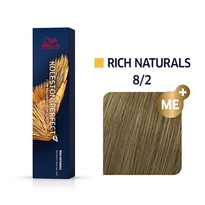 Wella Professional Koleston Perfect ME Rich Naturals - plaukų dažai, 60 ml - 8/2