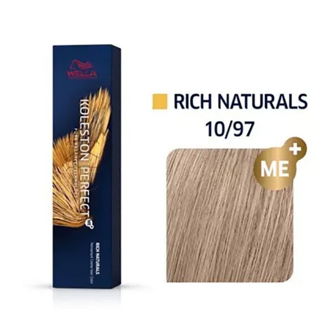 Wella Professional Koleston Perfect ME Rich Naturals - plaukų dažai, 60 ml - 10/97