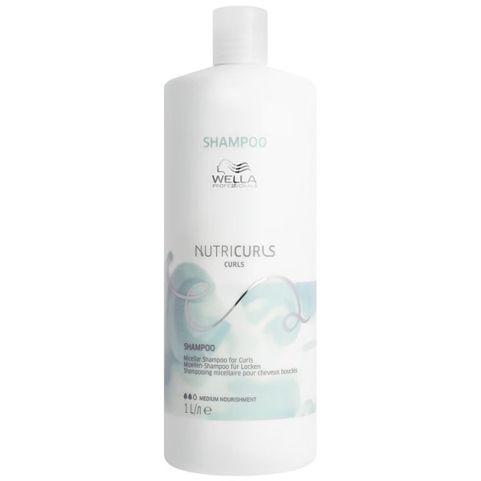 Wella Professional Nutricurls Micellar Shampoo - šampūnas garbanotiems plaukams, 1000 ml