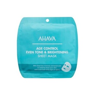 Ahava Age Control Even Tone & Brightening Sheet Mask - šviesinanti ir drėkinanti veido kaukė, 17 g