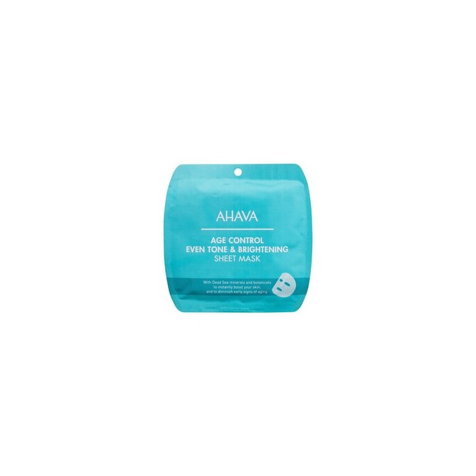 Ahava Age Control Even Tone & Brightening Sheet Mask - šviesinanti ir drėkinanti veido kaukė, 17 g