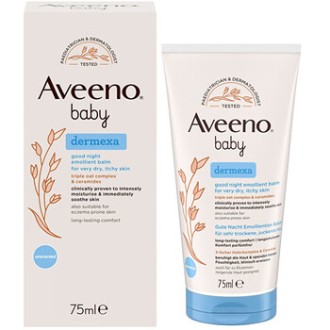 Aveeno Baby Dermexa Emollient Balm - naktinis minkštinamasis balzamas, 75 ml