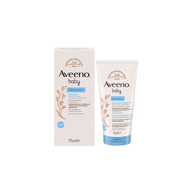 Aveeno Baby Dermexa Emollient Balm - Emolienční balzám na dobrou noc 75ml