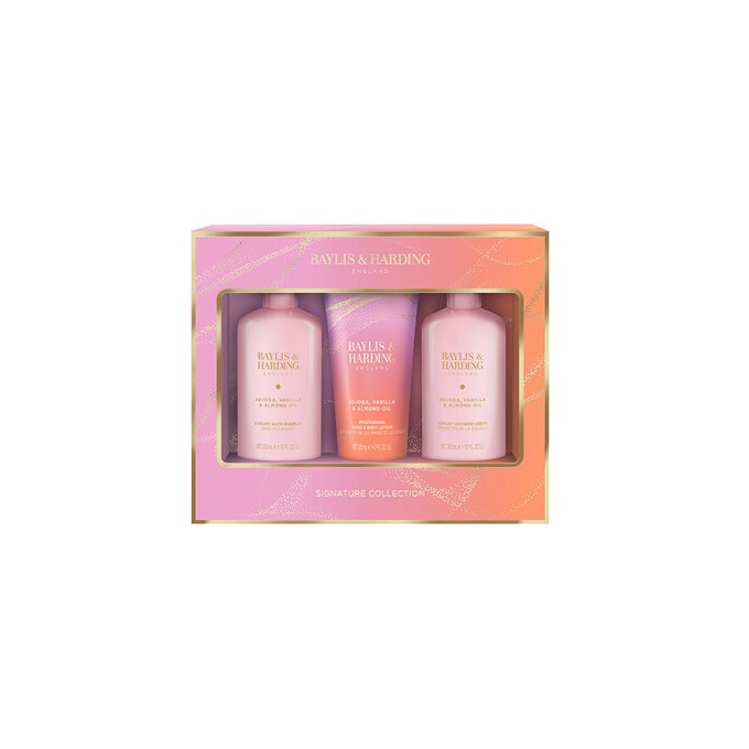 Baylis & Harding Signature Collection Bath Set ( Jojoba, Vanilla & Almond oil ) - Gift set