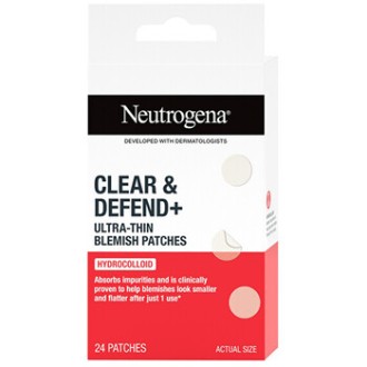 Neutrogena Clear & Defend+ Blemish Patches - itin ploni pleistrai nuo spuogų