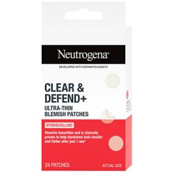 Neutrogena Clear & Defend+ Blemish Patches - itin ploni pleistrai nuo spuogų