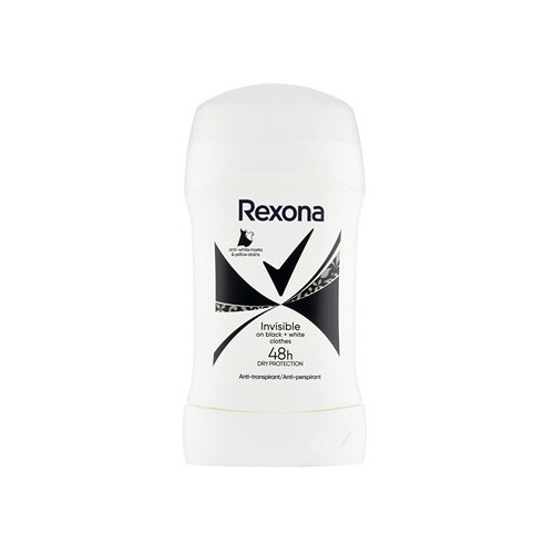 Rexona Invisible Black & White Antiperspirant - - pieštukinis antiperspirantas, 50 ml