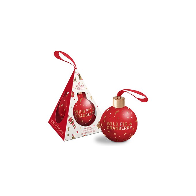 The Luxury Bathing Company Bath foam Christmas flask ( Fig & Cranberry ) - vonios putos, 250 ml