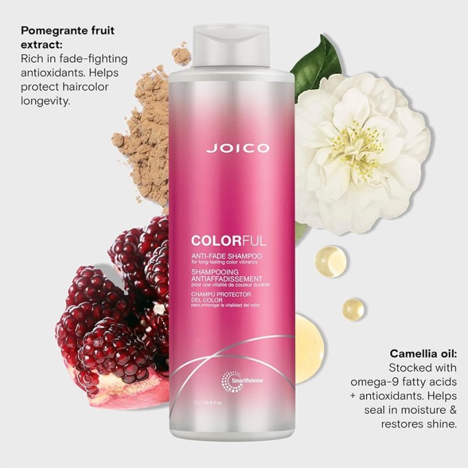 Joico Colorful Anti-Fade Shampoo - spalvą saugantis šampūnas dažytiems plaukams, 1000 ml