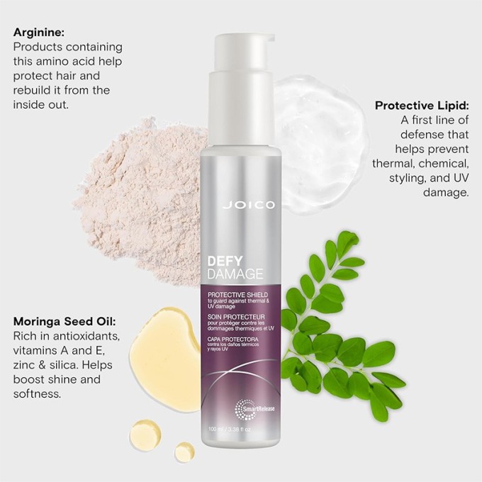 Joico Defy Damage Protective Shield - apsauginė priemonė nuo karščio pažeistiems plaukams, 100 ml