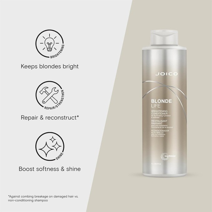 Joico Blonde Life Brightening Conditioner - kondicionierius šviesiems plaukams, 1000 ml