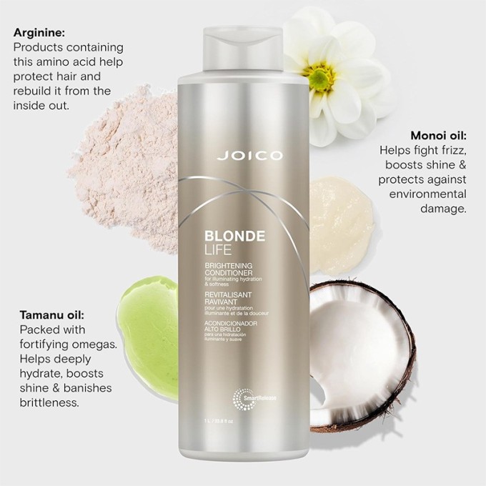 Joico Blonde Life Brightening Conditioner - kondicionierius šviesiems plaukams, 1000 ml