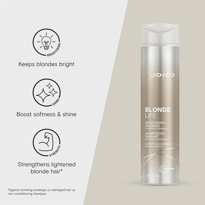 Joico Blonde Life Brightening Shampoo - šampūnas šviesiems plaukams, 300 ml