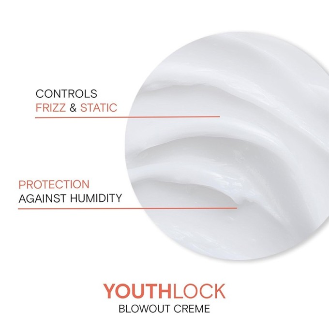 Joico Youth Lock Blowout Creme - nenuplaunamas plaukų kremas, skirtas apsaugoti brandžius ir