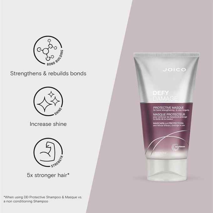 Joico Defy Damage Protective Masque - plaukų kaukė sausiems ir pažeistiems plaukams, 150 ml