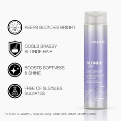 Joico Blonde Life Violet Shampoo - violetinis šampūnas, neutralizuojantis geltonus ir žalvarinius