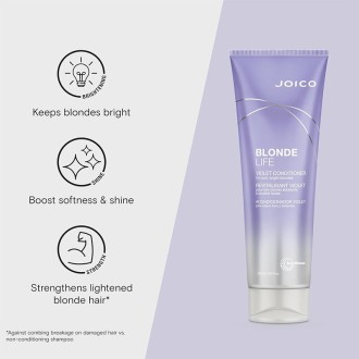Joico Blonde Life Violet Conditioner- kondicionierius, neutralizuojantis geltonus ir žalvarinius 2